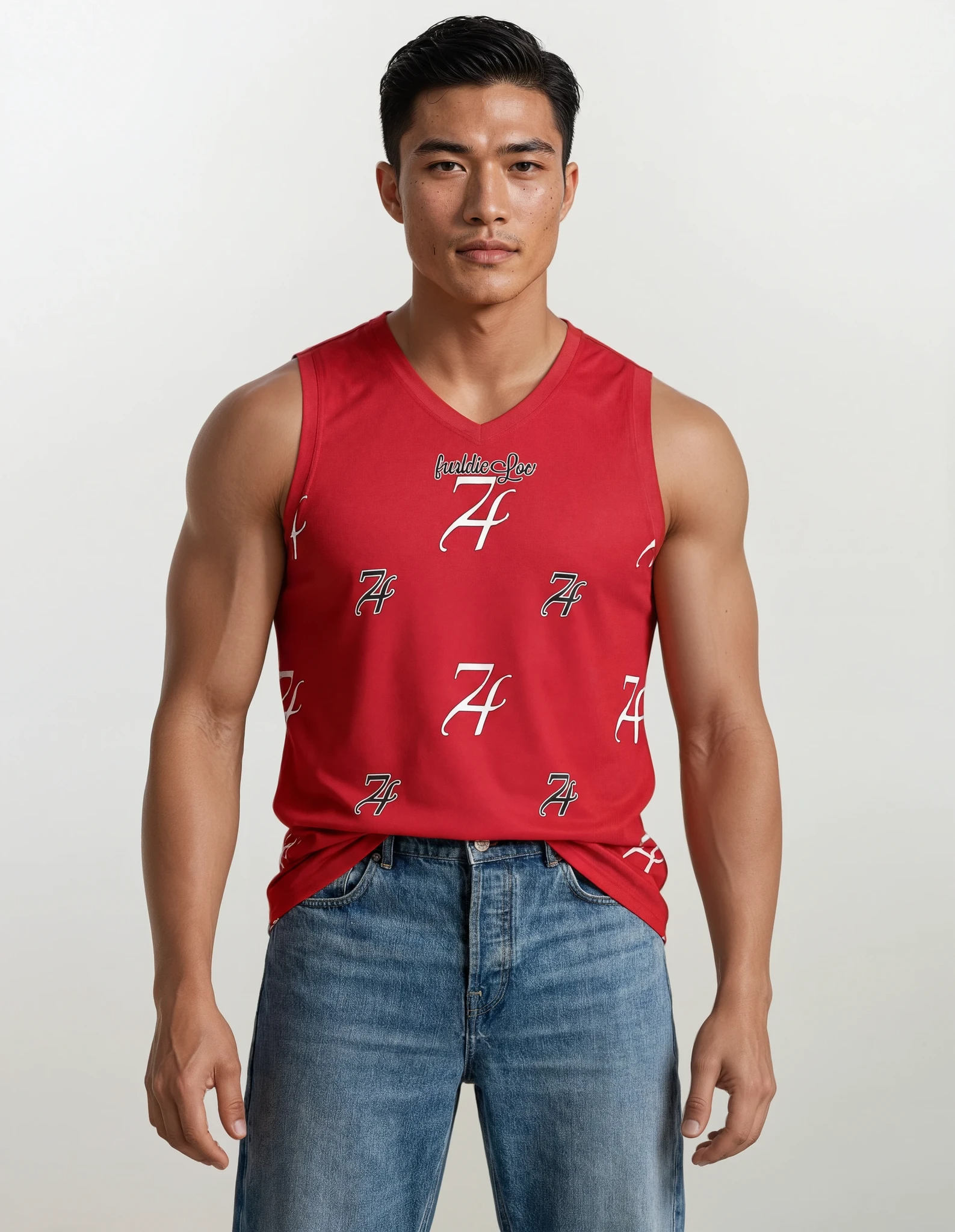 Signature Basketball Tank-Red