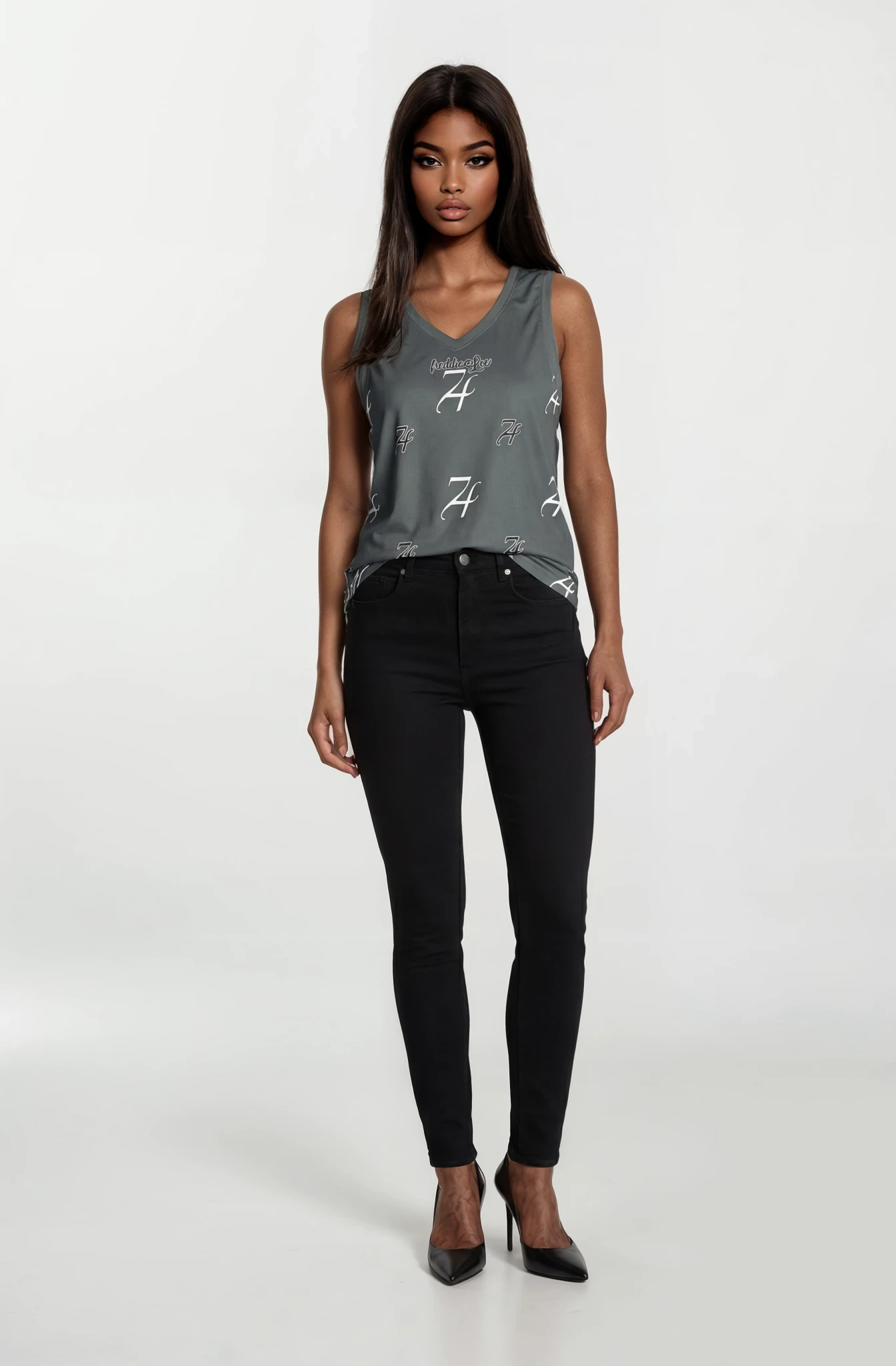 Signature Basketball Tank-Grey