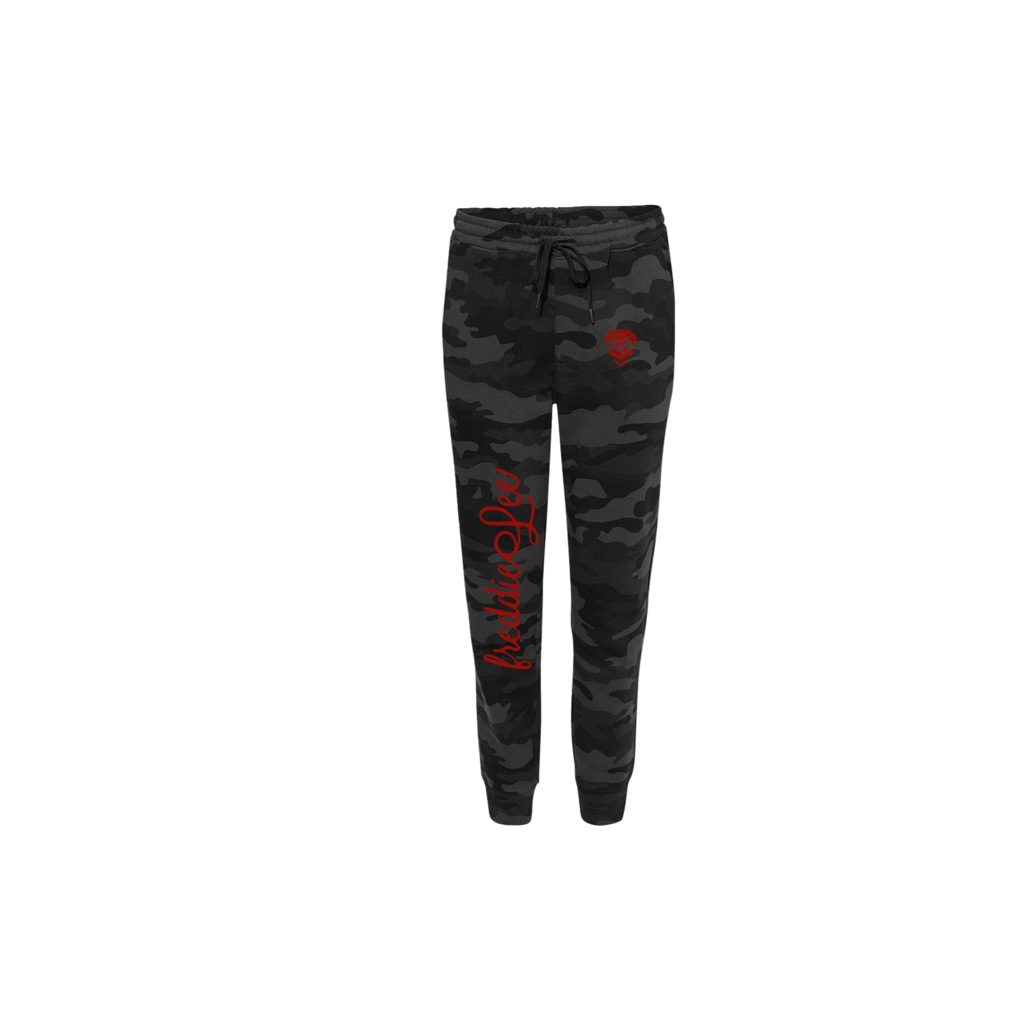 Pantalon de survêtement Signature Sloth Black Camo - Rouge