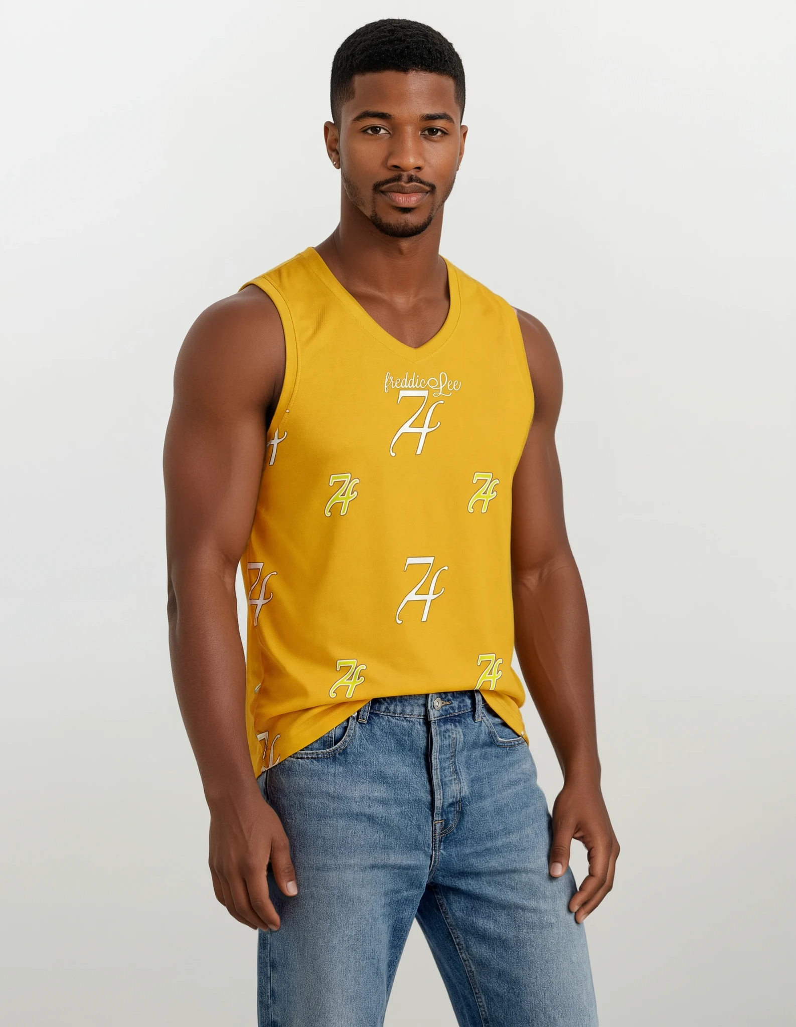 Signature Basketball Tank- Yellow