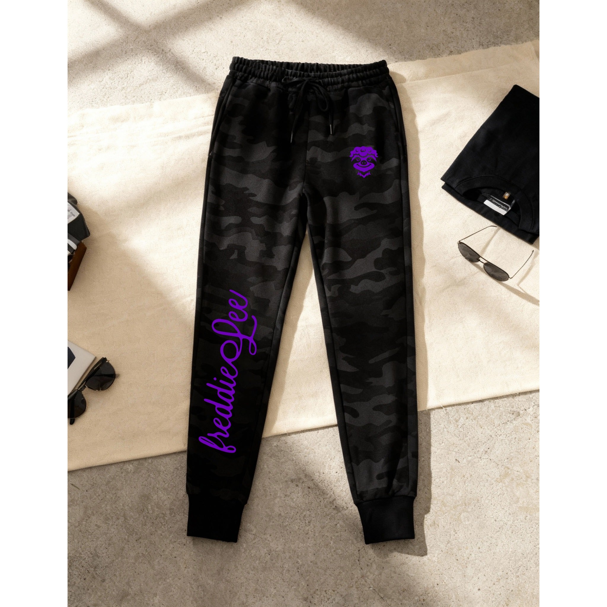Woodland Blackout Joggers - Sloth Purple