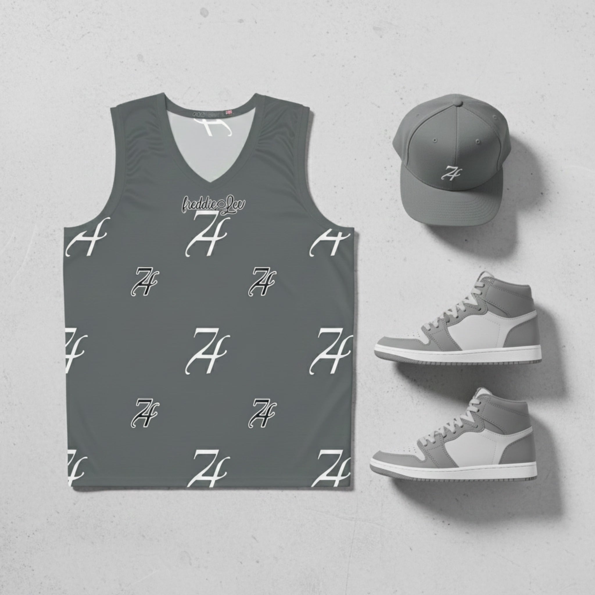 Signature Basketball Tank-Grey