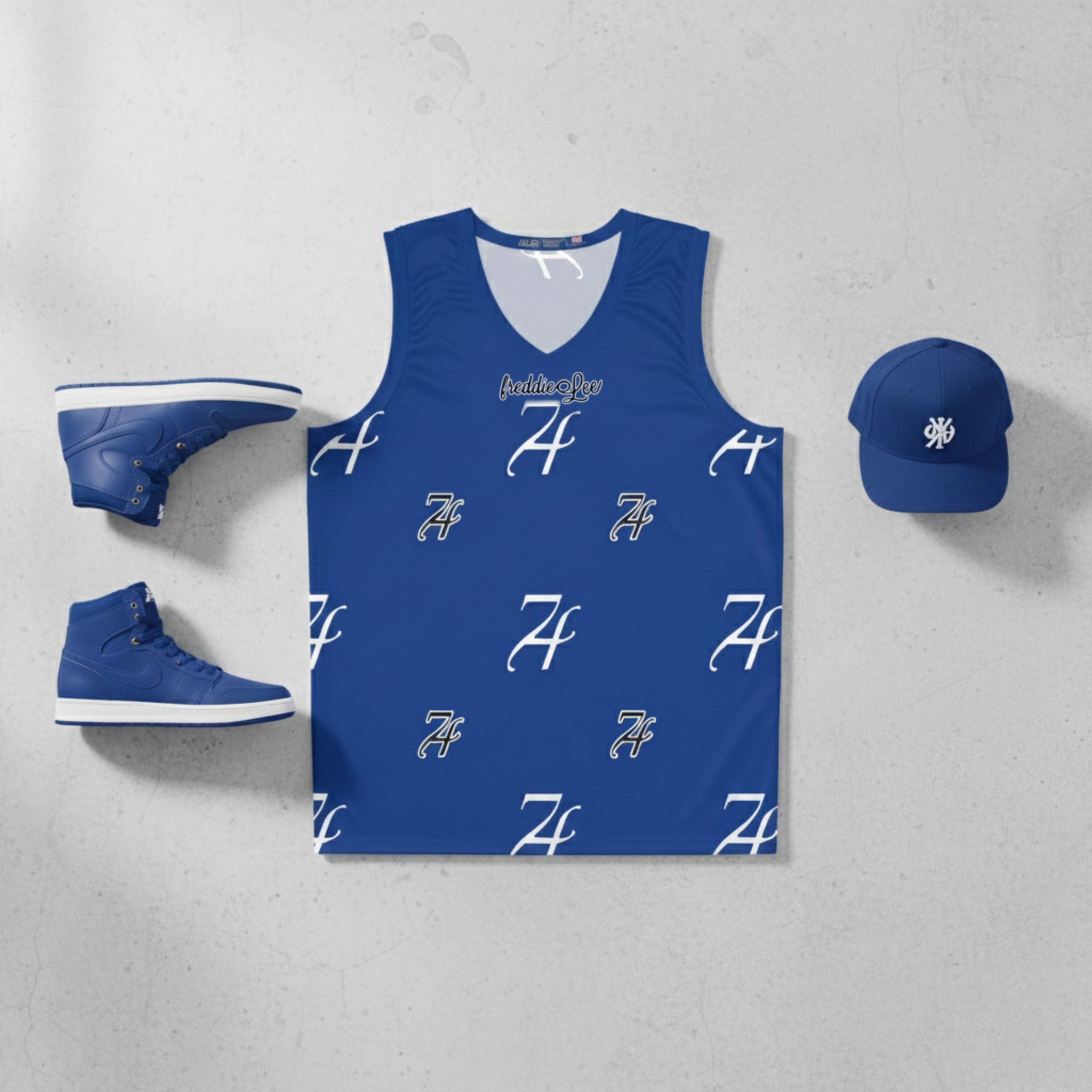 Signature Basketball Tank-Blue