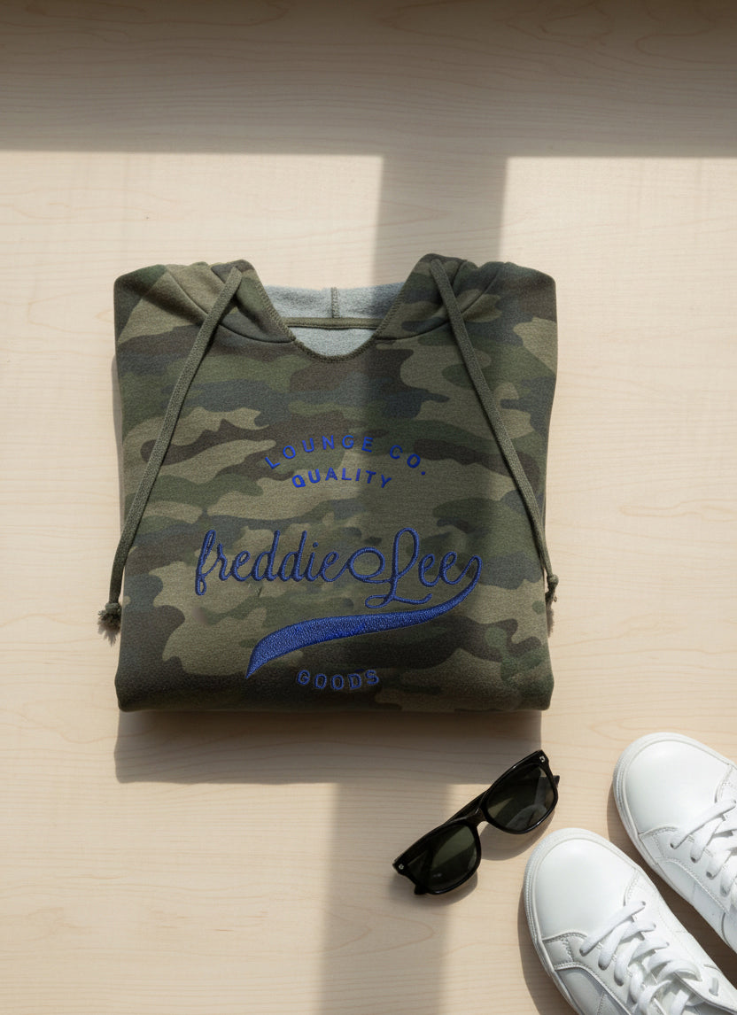 Woodland Lounge Co. Hoodie- Blue Lagoon